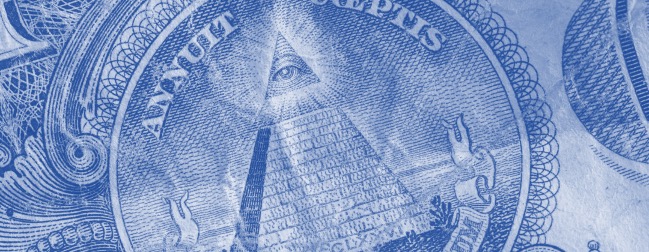 Blue image of money.
