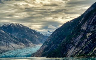 mountains clouds water